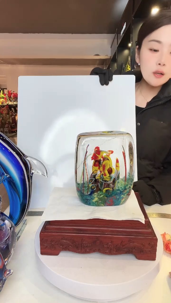 茶盏琉璃摆件家居摆件