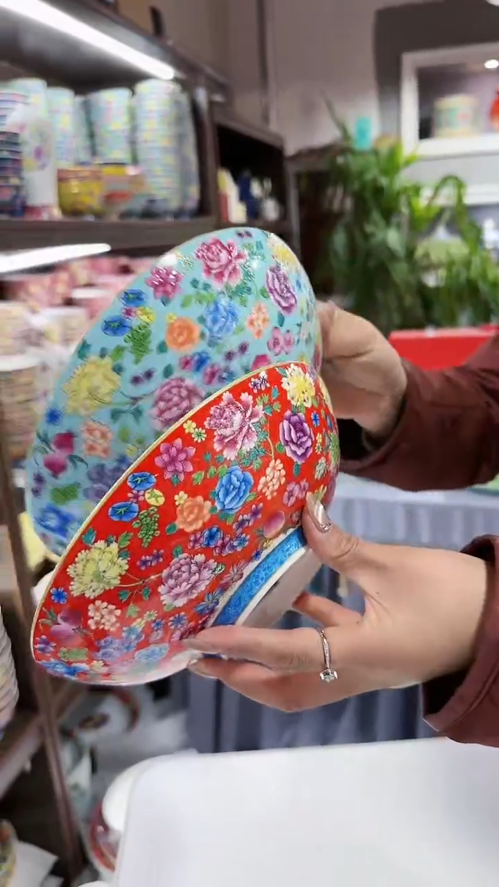 【闪购商品】瓷片8英寸元宝盘2个景德镇陶瓷