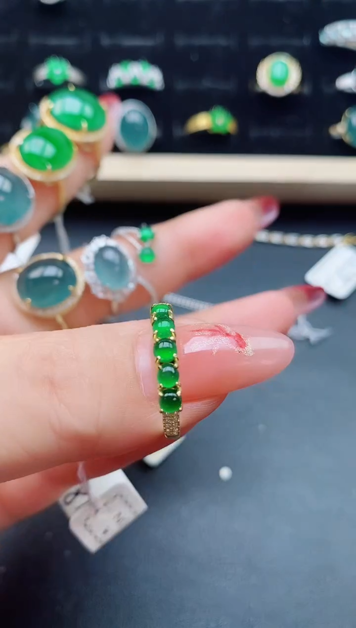 【闪购商品】翡翠戒指银S925镶嵌312321