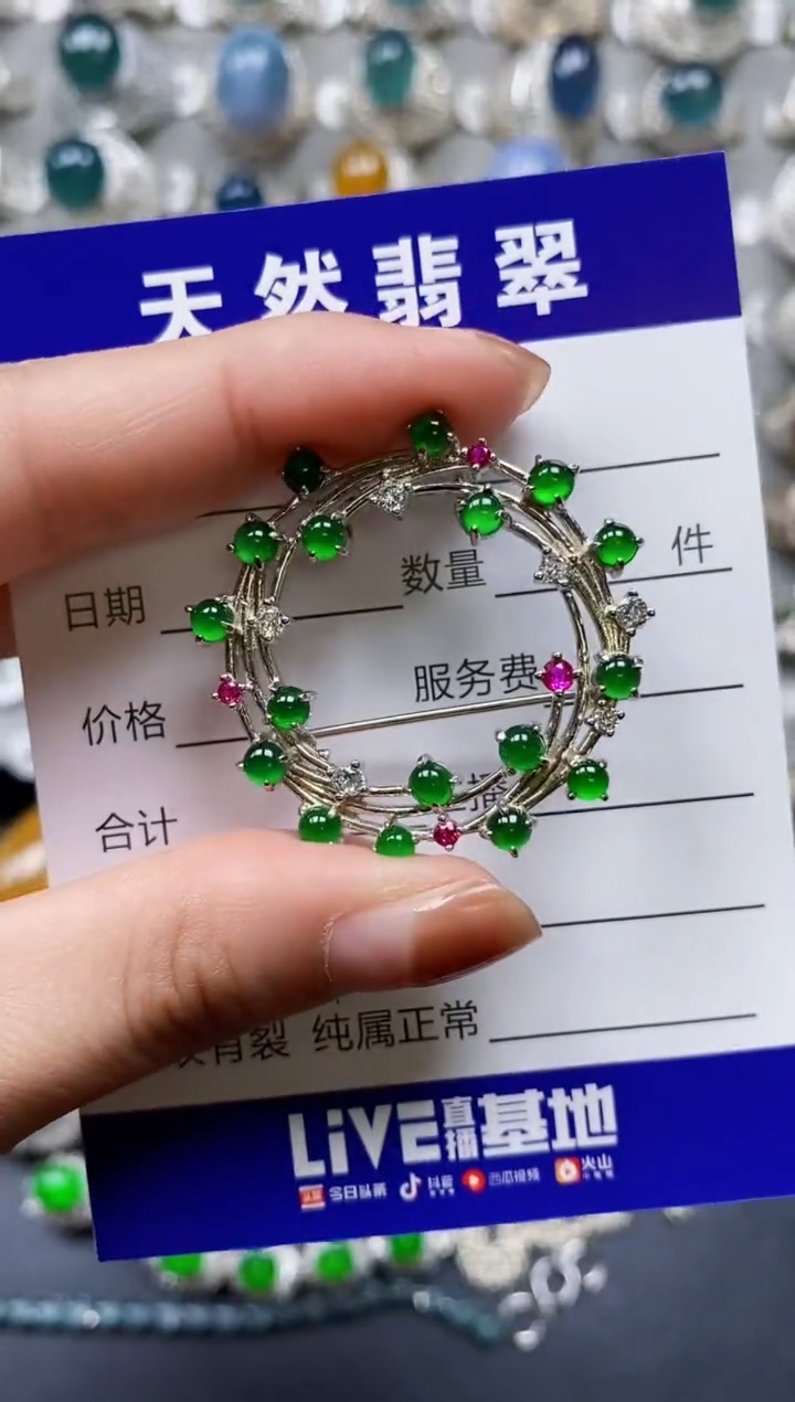 【闪购商品】翡翠颈饰银S925镶嵌0174
