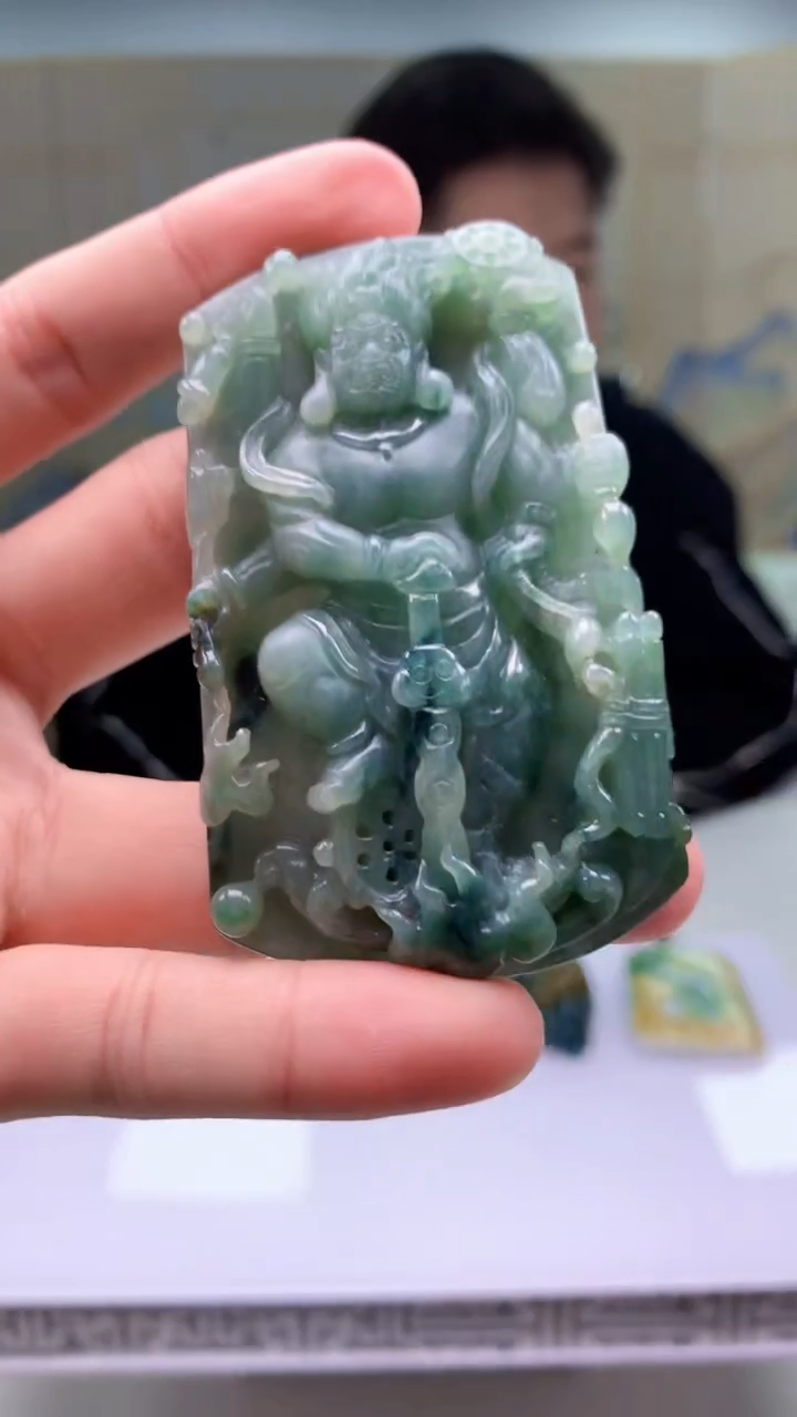 【闪购商品】定制翡翠未镶嵌4917bb-毛货挂件57