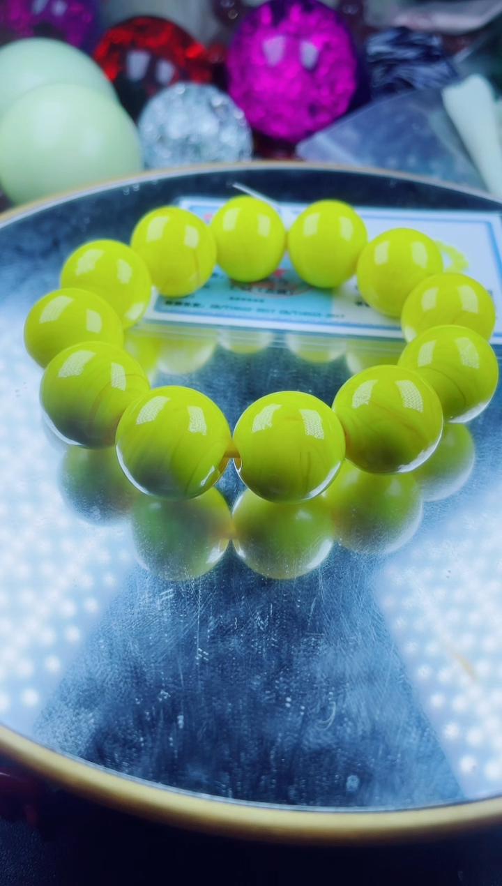 玛瑙/玉髓手串未镶嵌牛黄玛瑙手串卡20