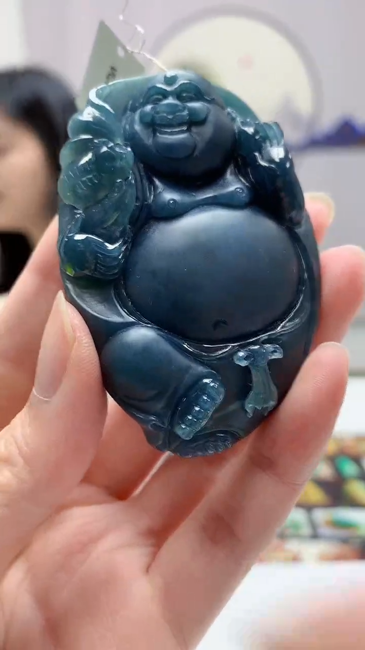 【闪购商品】定制翡翠未镶嵌0405zm-毛货挂件佛公163