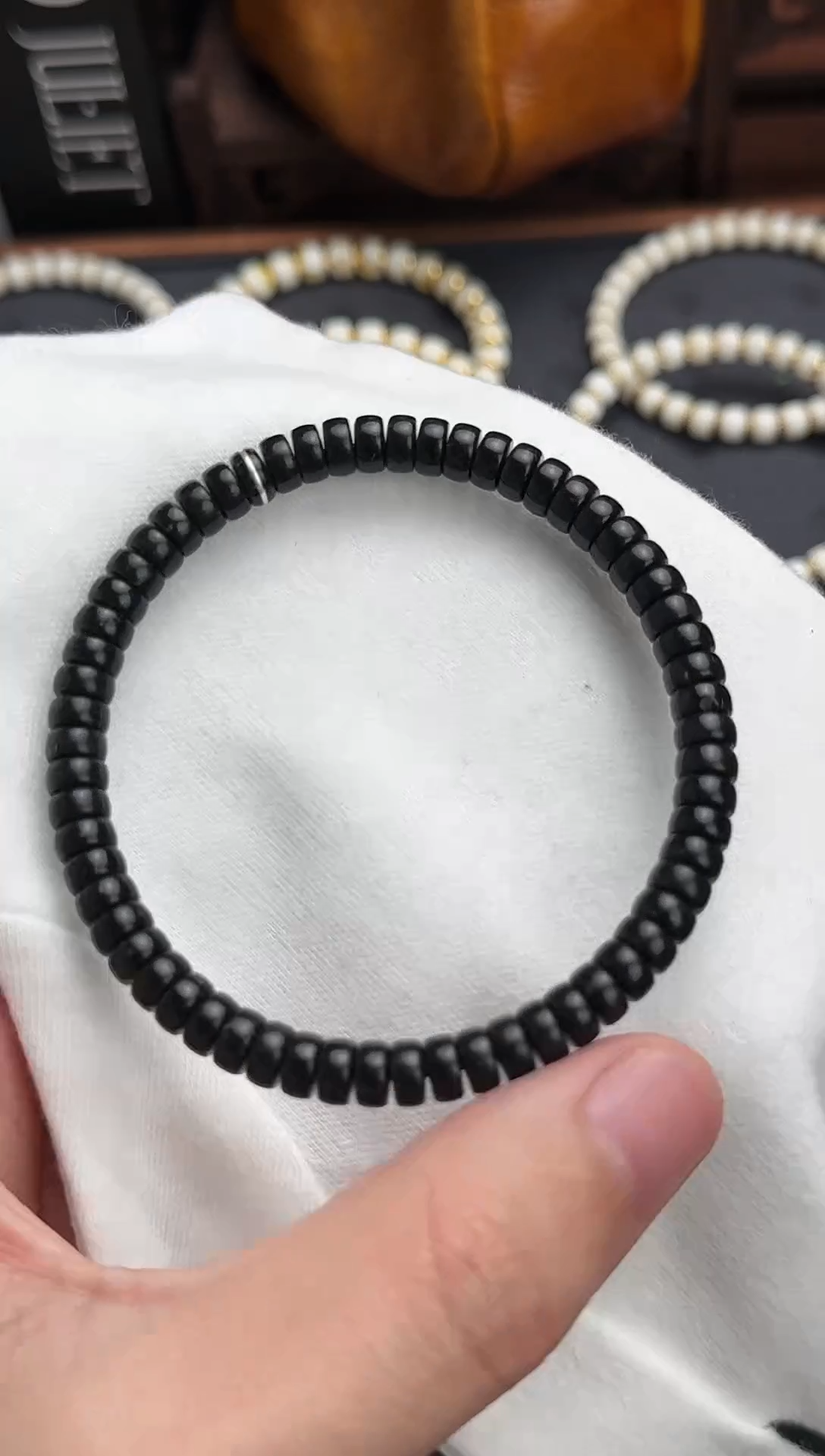 【闪购商品】椰蒂吊坠银腰带药片手串6.0mm