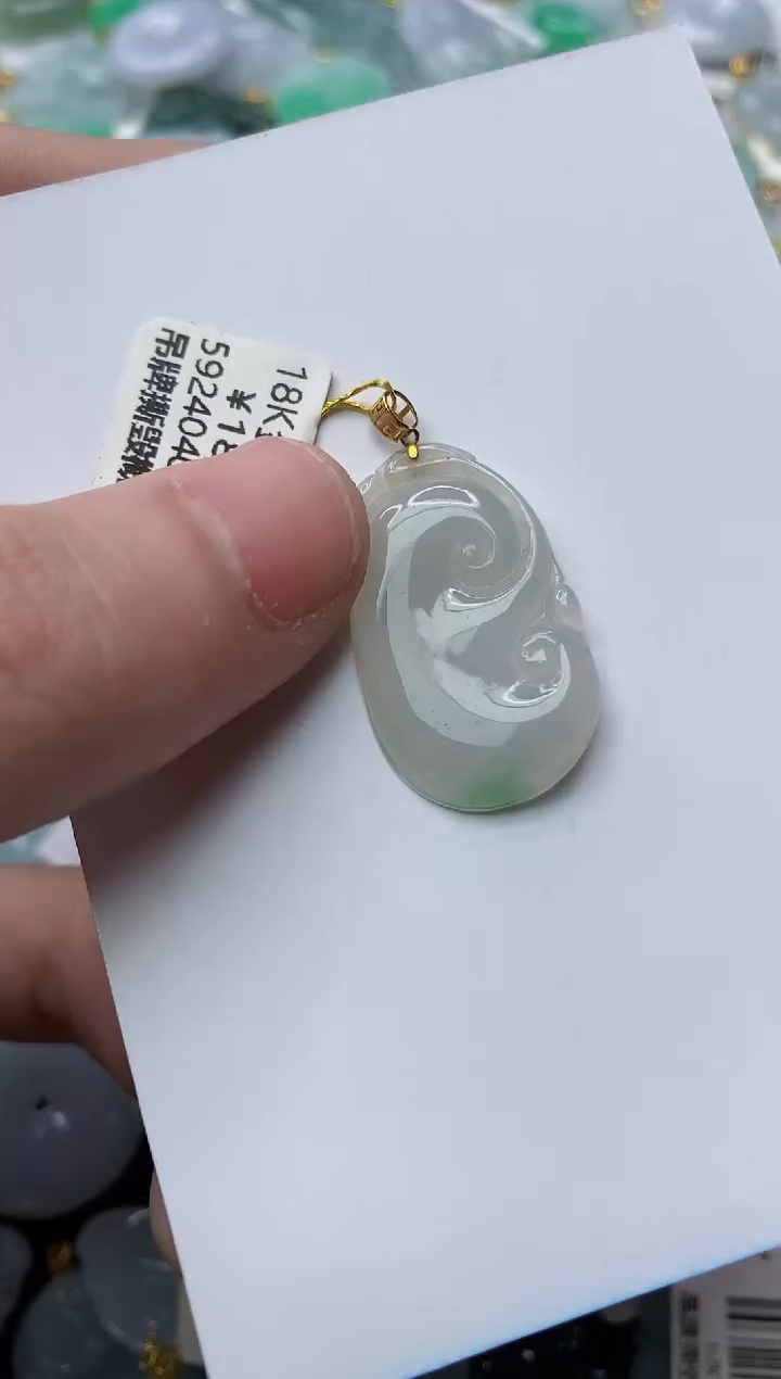 【闪购商品】翡翠颈饰18K金镶嵌41.........