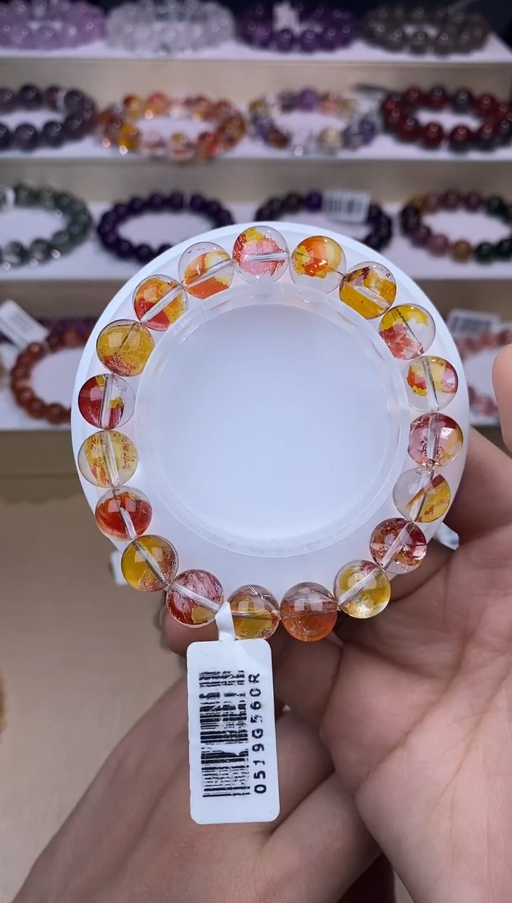 水晶手链未镶嵌锦鲤胶花10m+