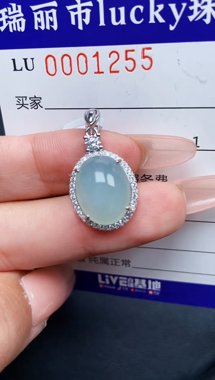 【闪购商品】翡翠颈饰银S925镶嵌1255