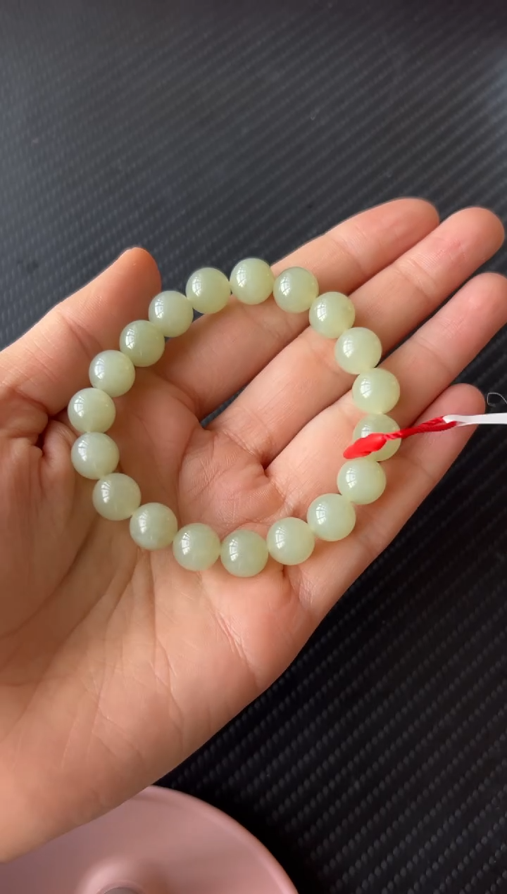 【闪购商品】和田玉手串未镶嵌且末微色差卡10