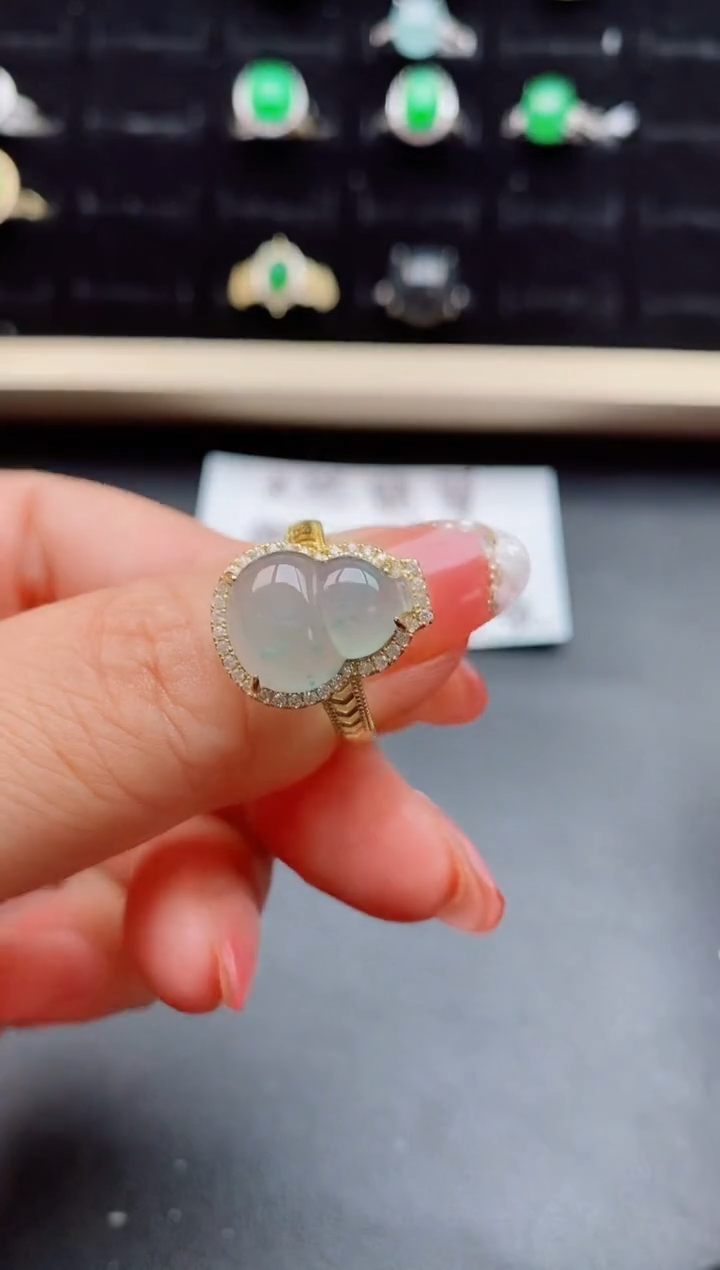 【闪购商品】翡翠戒指银S925镶嵌50880