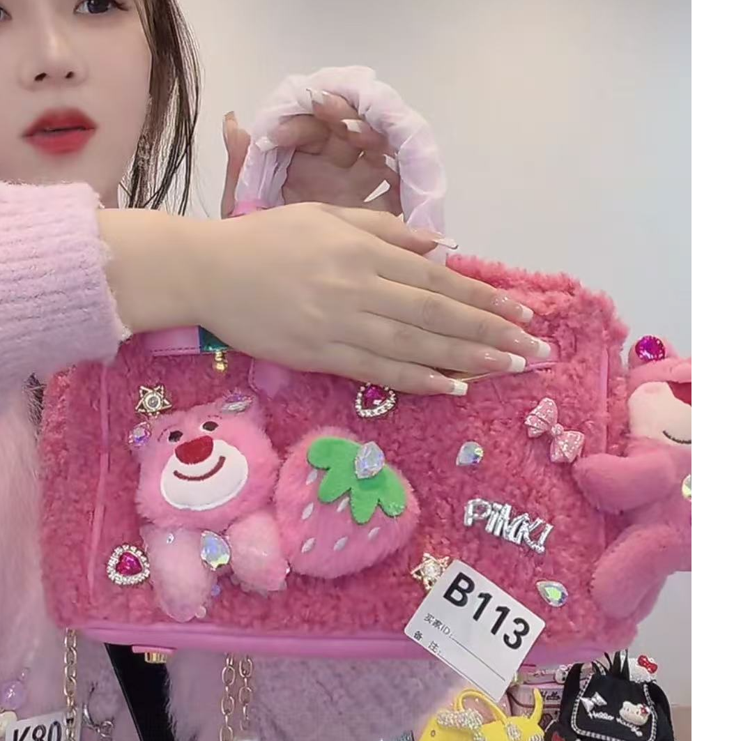 格格家新款定制女包草莓熊铂6886