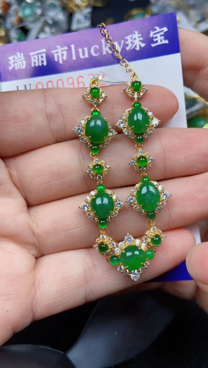 【闪购商品】翡翠颈饰银S925镶嵌9632