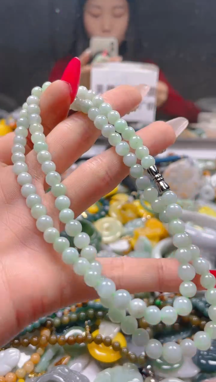 【闪购商品】翡翠颈饰未镶嵌5MM/K/翡翠A货一图一物