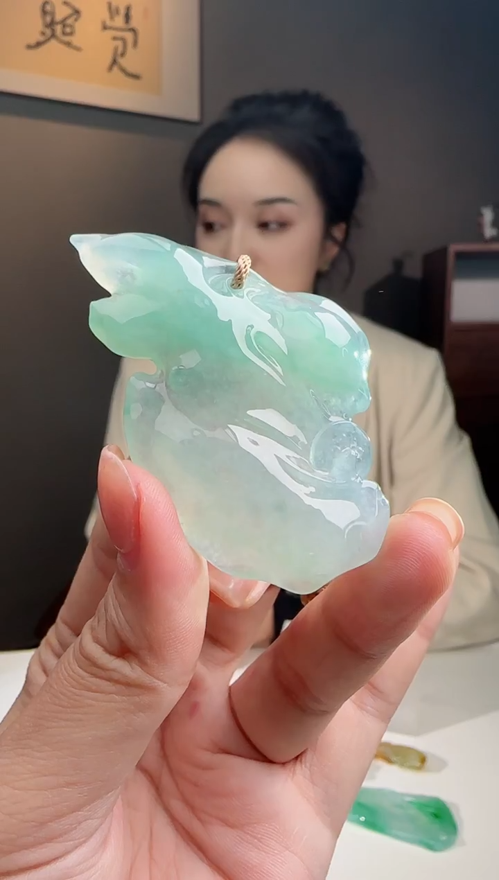 未镶嵌挂件翡翠乘风破浪