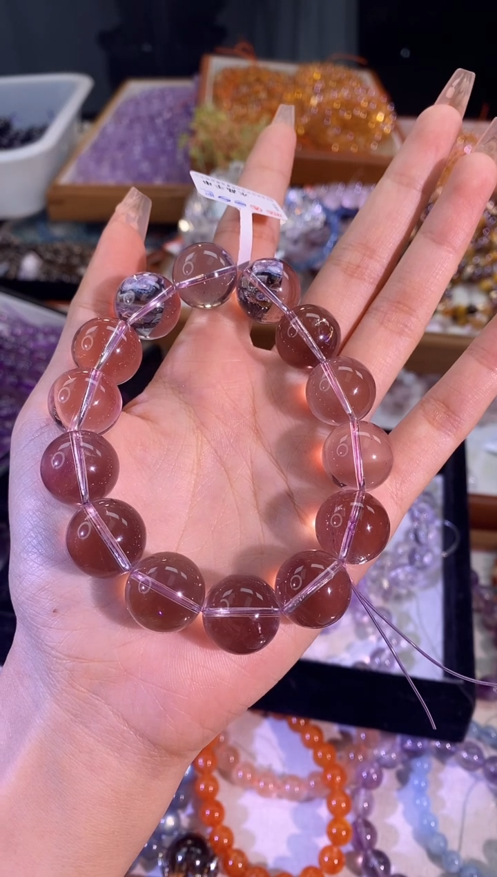 【闪购商品】水晶手链未镶嵌玻利维亚16mm多样性发其一