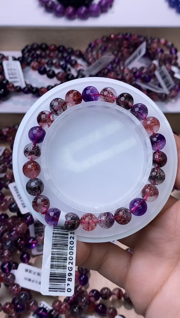 【闪购商品】水晶手链未镶嵌黑加仑超七7m+