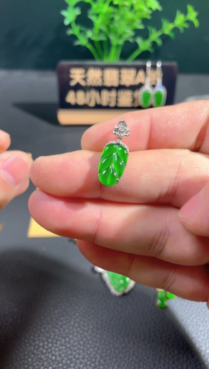 【闪购商品】翡翠颈饰18K金镶嵌翡翠