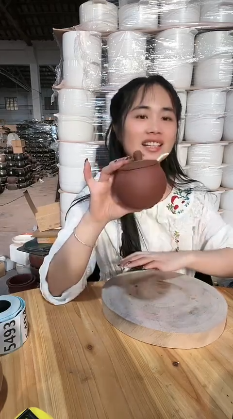 陶瑕疵紫砂调料罐送勺色差