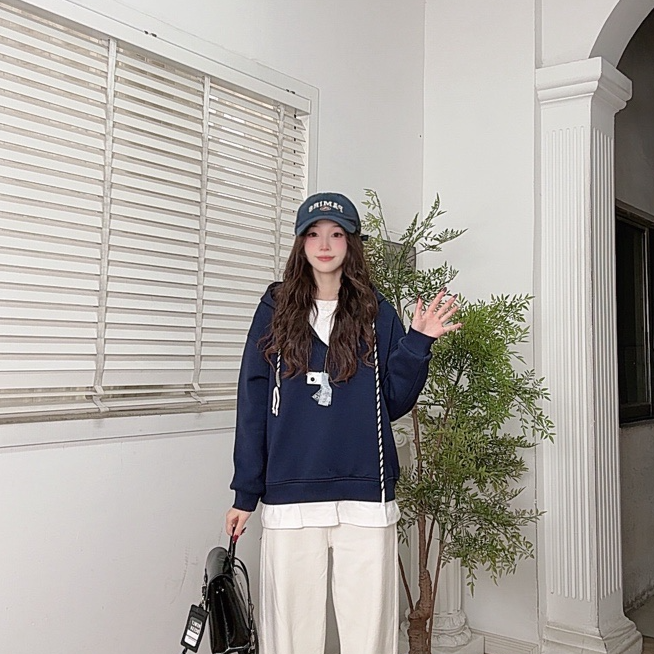 IEF/爱依服2025秋冬新款韩版日常百搭时尚简约休闲假两件中卫衣