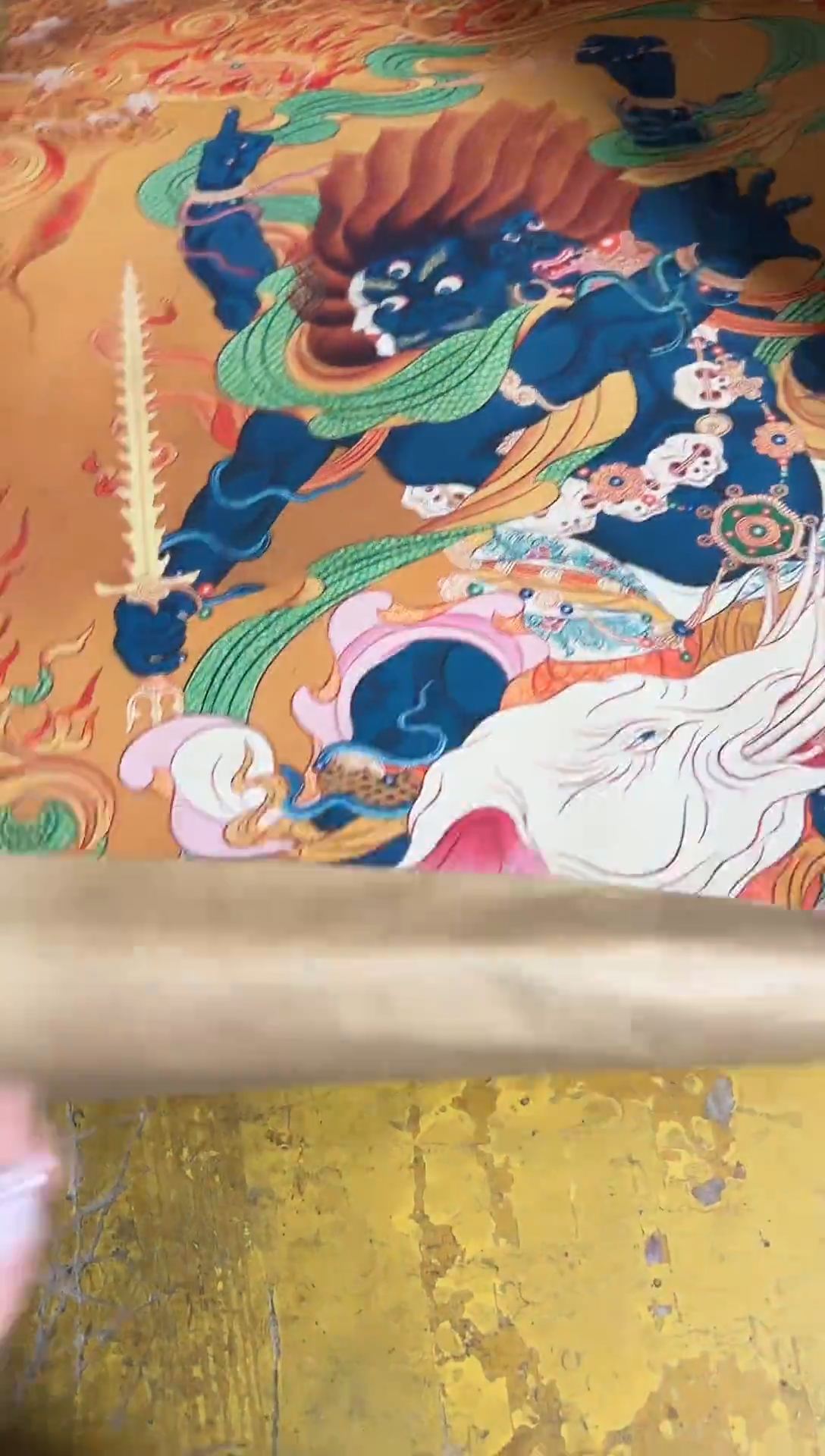 卷轴画精品唐卡===藏-六臂大黑天 