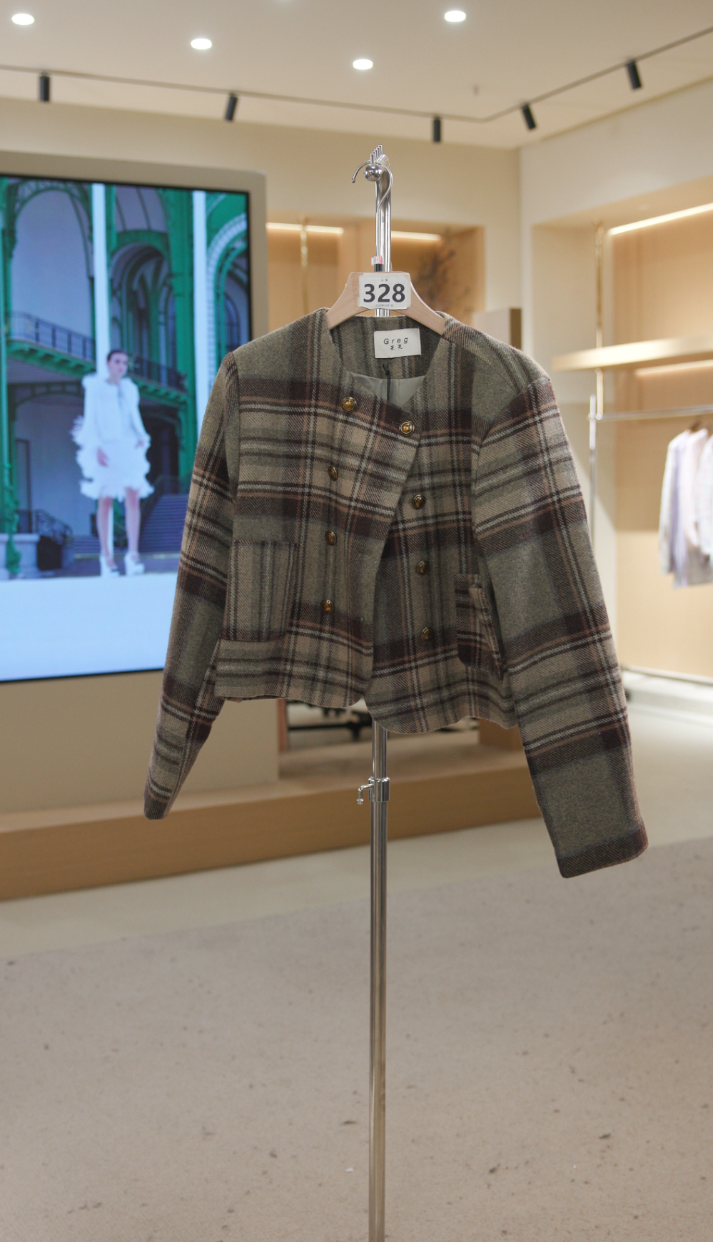 3061卡其  秋冬款气质女士长袖外套休闲时尚百搭