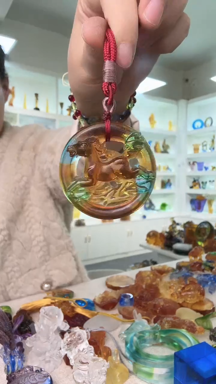 手工艺品琉璃马挂件