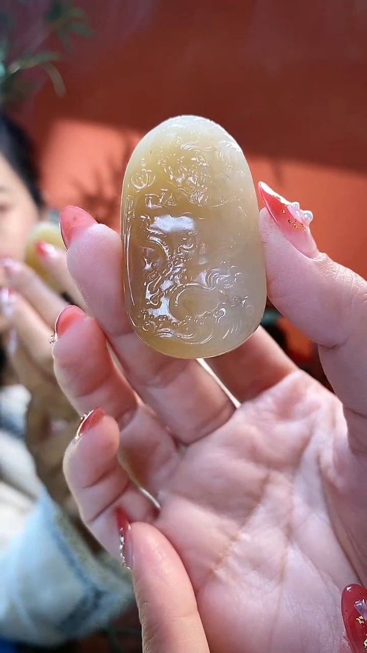 【闪购商品】和田玉挂件未镶嵌龙牌