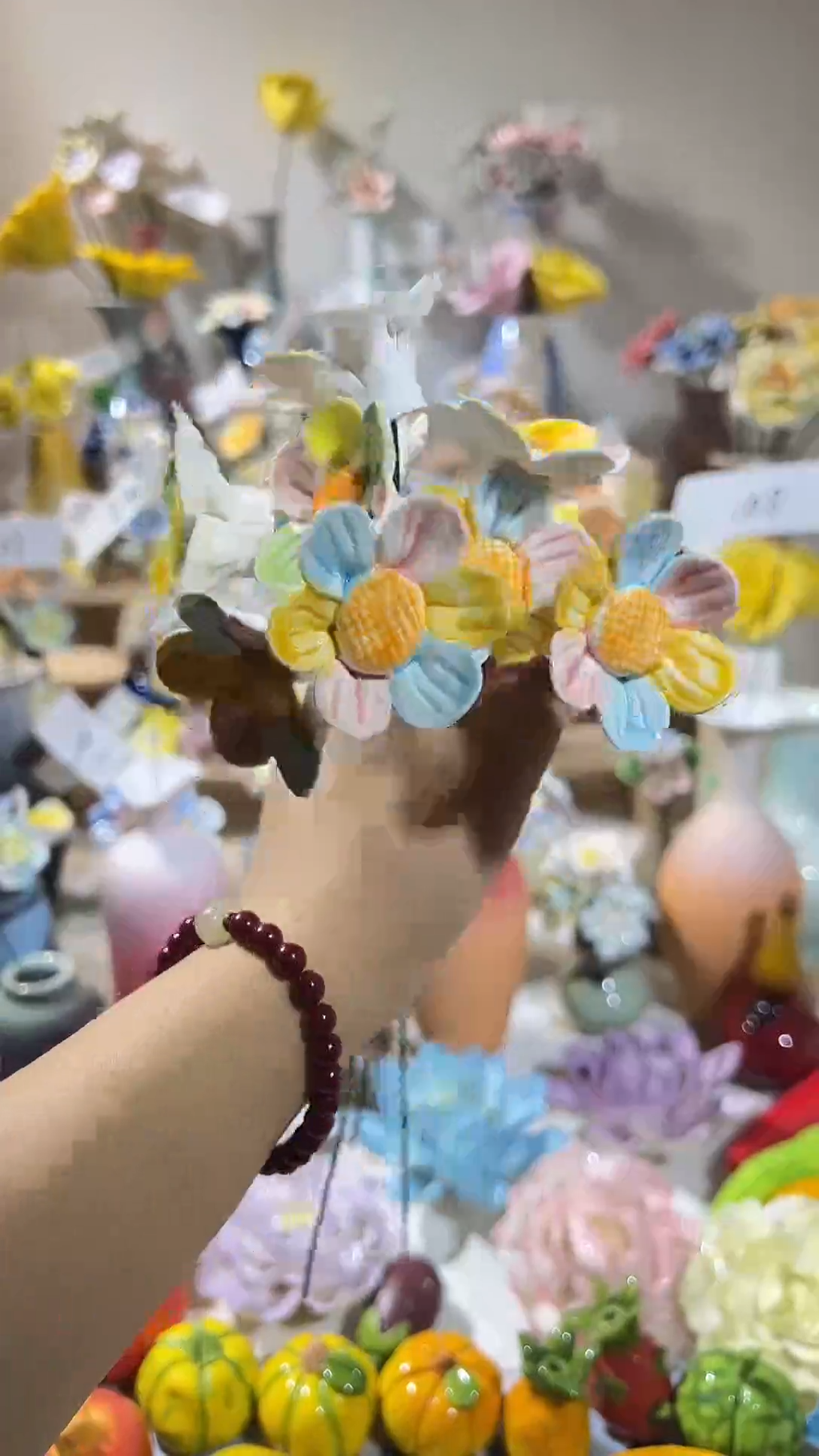 创意手工陶瓷花10个101