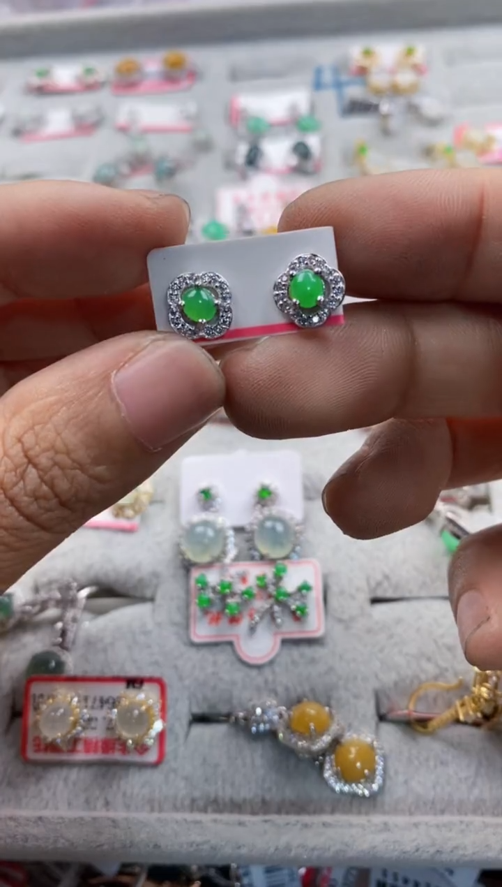 银S925镶嵌戒指翡翠1 3                   7