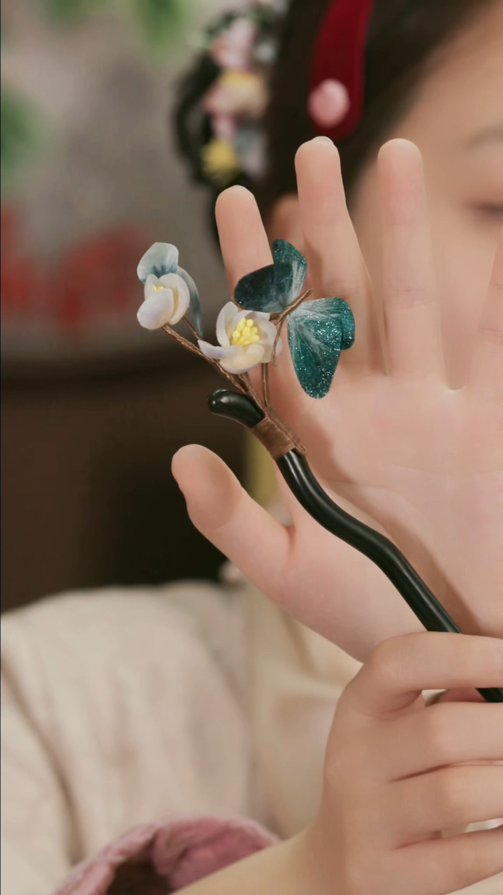 刺绣湘传礼纯手工发簪