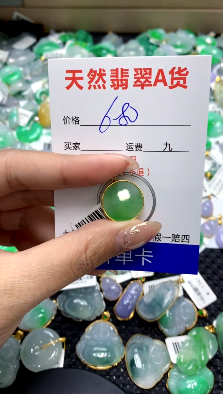 【闪购商品】翡翠颈饰18K金镶嵌1111111111111111