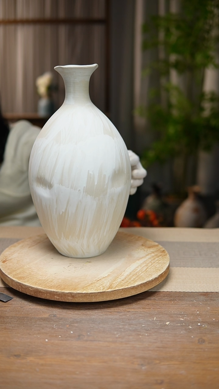 【闪购商品】陶瓷  花器诧寂白保龄球瓶瑕疵