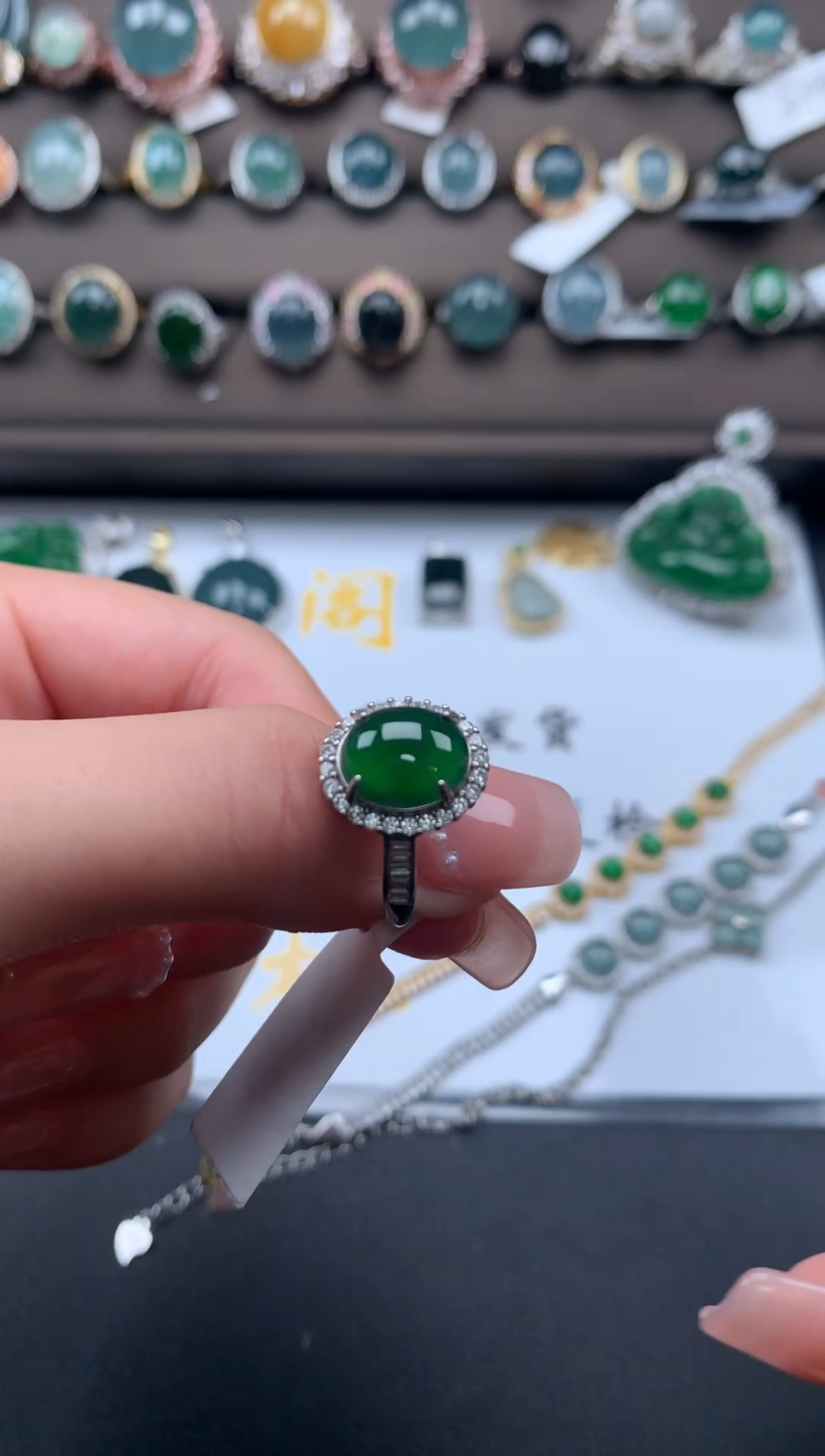 【闪购商品】翡翠戒指银S925镶嵌5214512