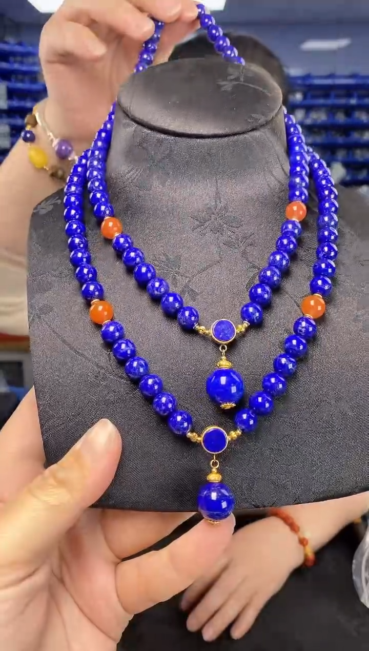 未镶嵌青金石颈饰多样性发货发其一 