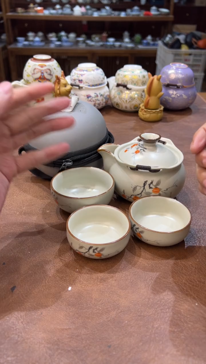 真的很便宜会开片的旅行茶具