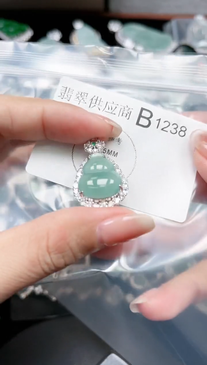 【闪购商品】翡翠颈饰未镶嵌1238赠皮绳