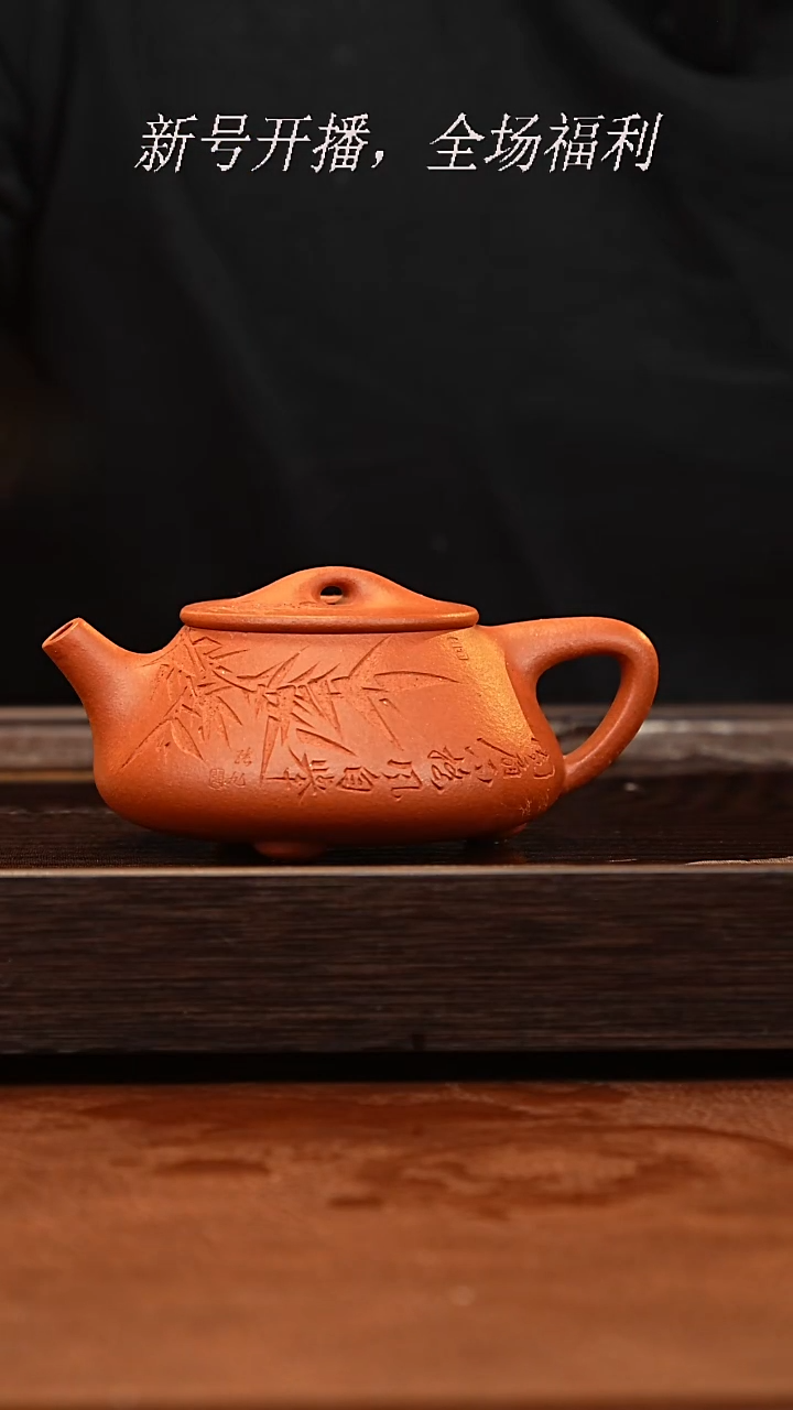 茶壶紫砂10y20赵庄老朱泥石瓢240cc