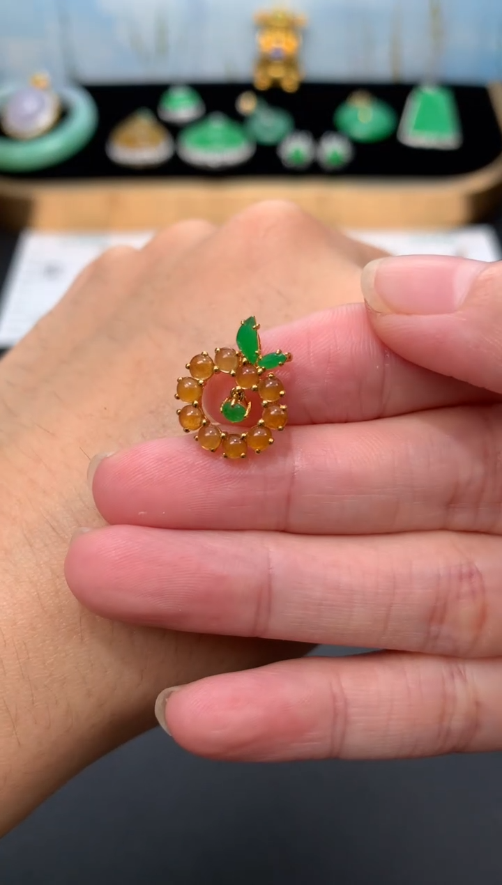 18K金镶嵌定制翡翠48小时鉴赏期 退货不扣服务费