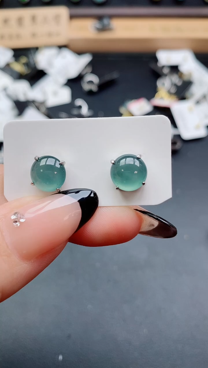 银S925镶嵌戒指翡翠1