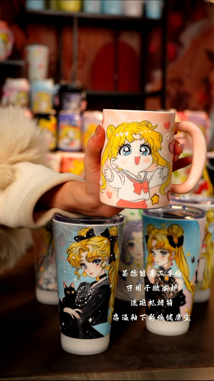 景德镇手工手绘陶瓷杯杯