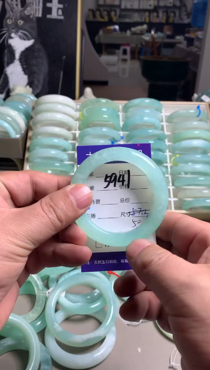 【闪购商品】蛇纹石玉手镯未镶嵌5941