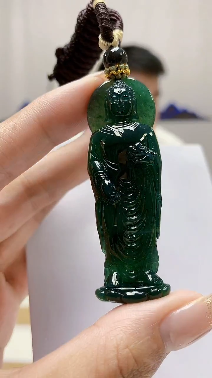未镶嵌定制翡翠5028MM-毛货挂件70