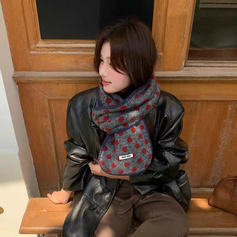 过号11韩版纯色针织毛线围巾女冬季学生情侣保暖百搭简约