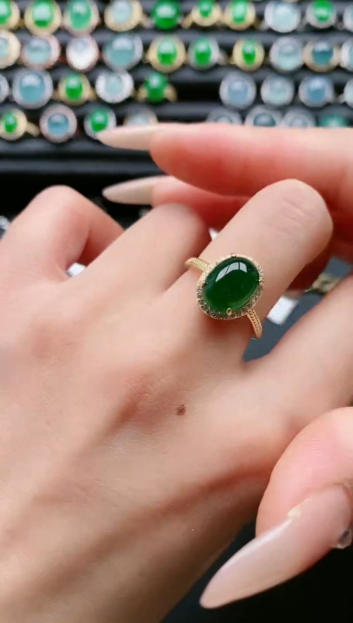 【闪购商品】翡翠戒指银S925镶嵌11111111