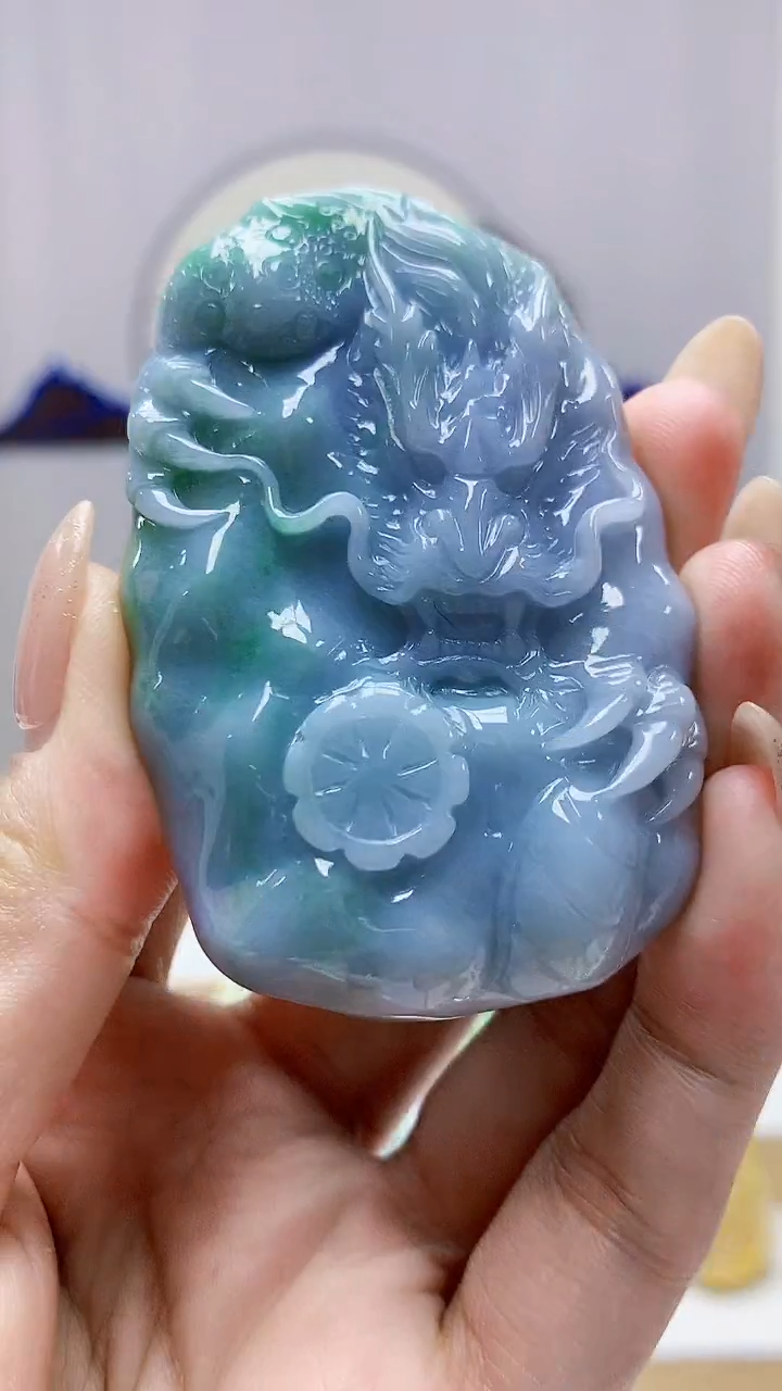 未镶嵌定制翡翠5160MM-毛货挂件4