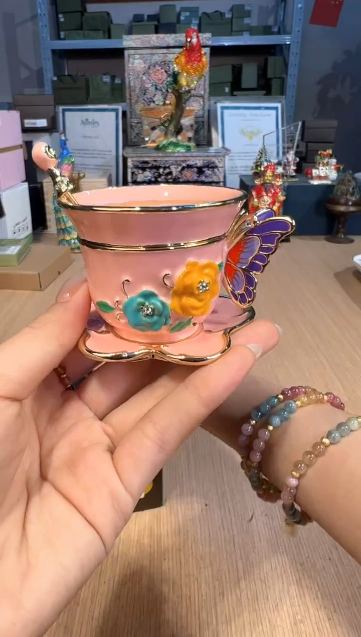【闪购商品】杯278粉色大号咖啡杯        
