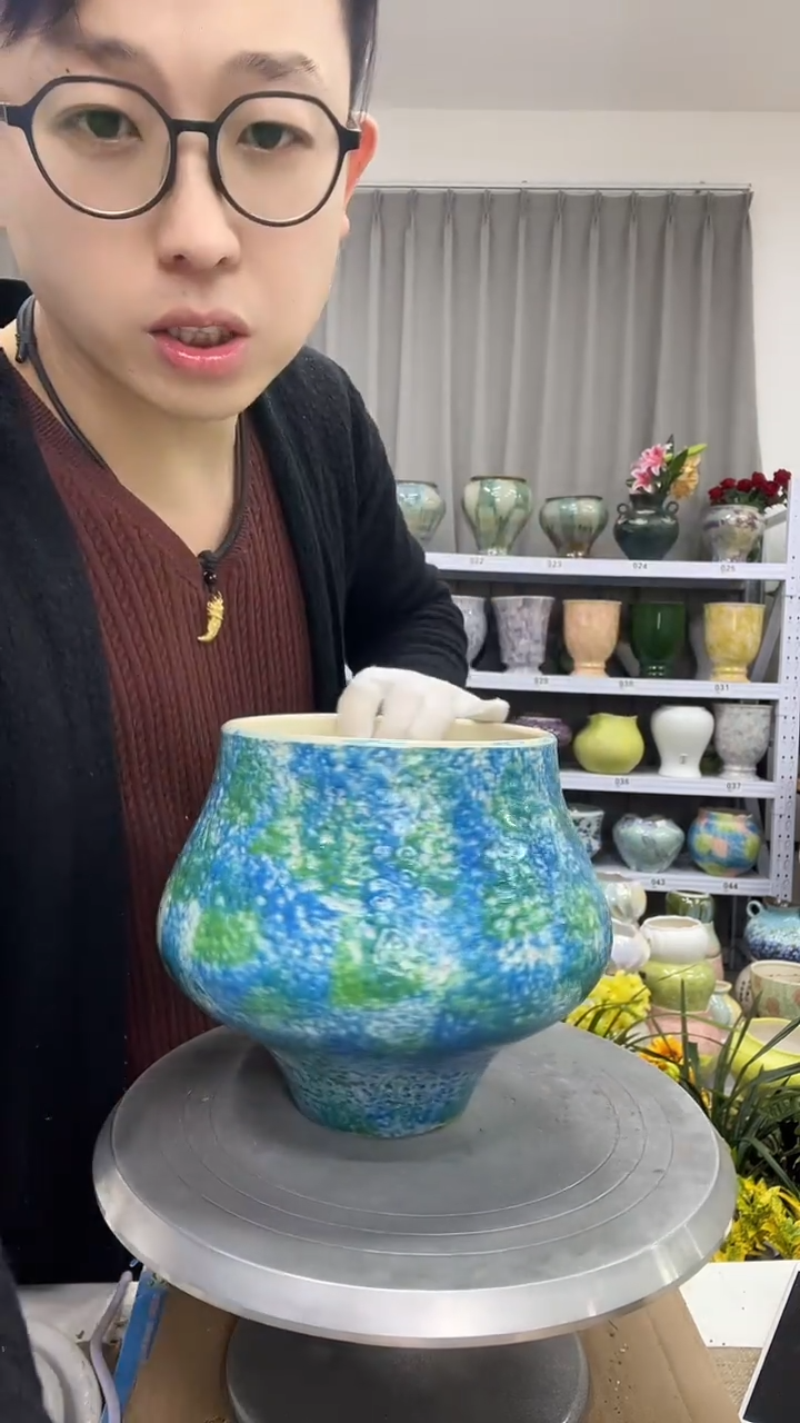 【12.10陶瓷花盆】  高度    口径     14.520