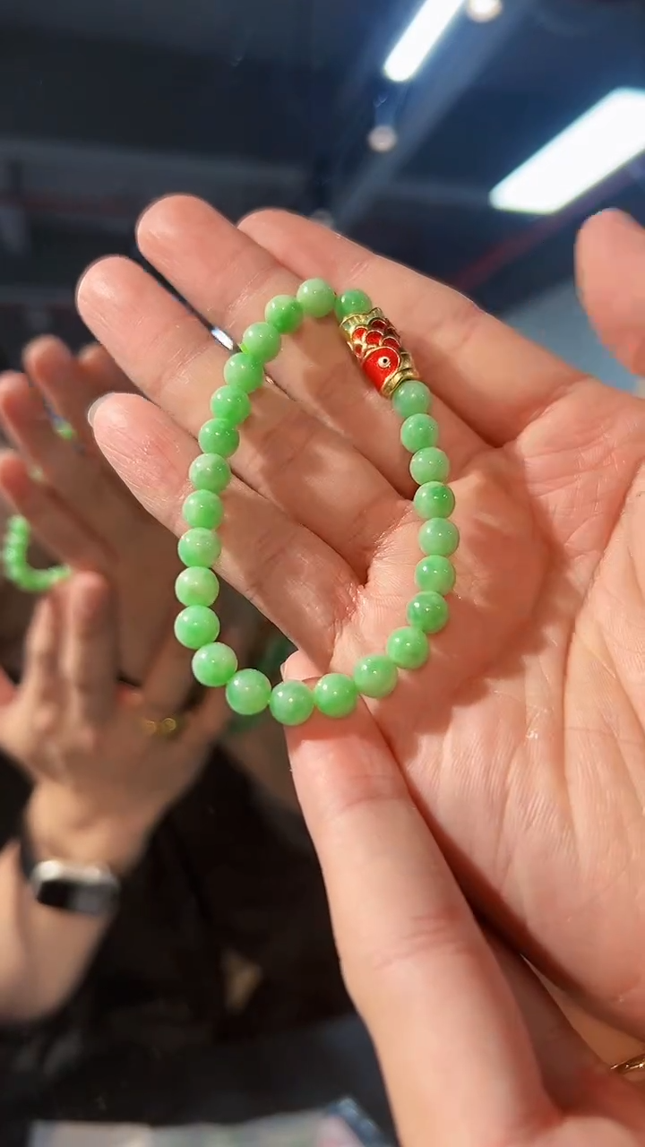 【闪购商品】翡翠手串未镶嵌缅料A货/支持复检/一件