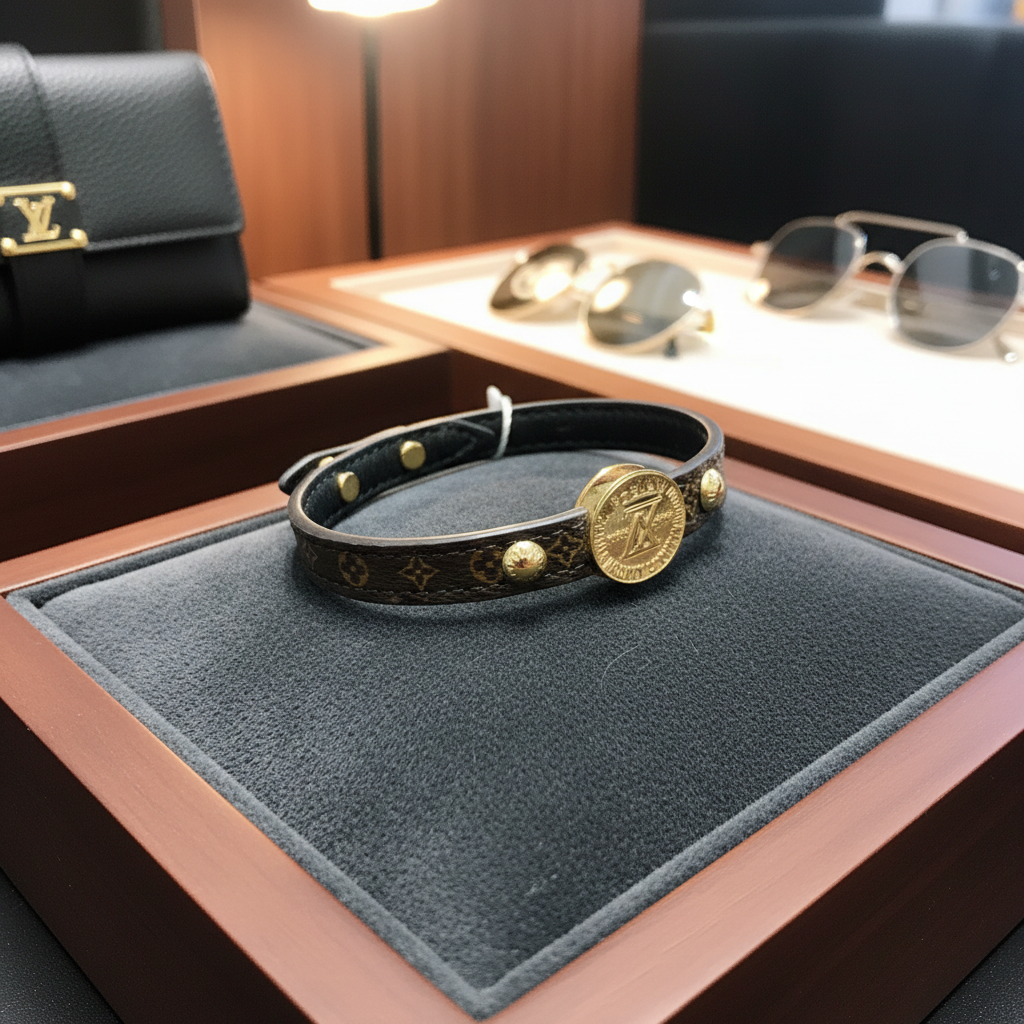 95新 LouisVuitton/路易威登  老花手环 1828 5239