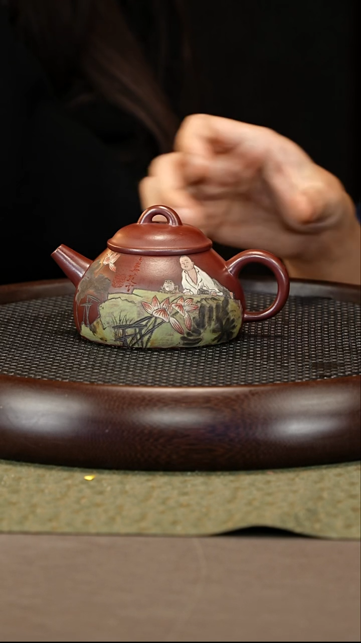 茶壶紫砂70 张赦棠 龙血砂 金钟260cc