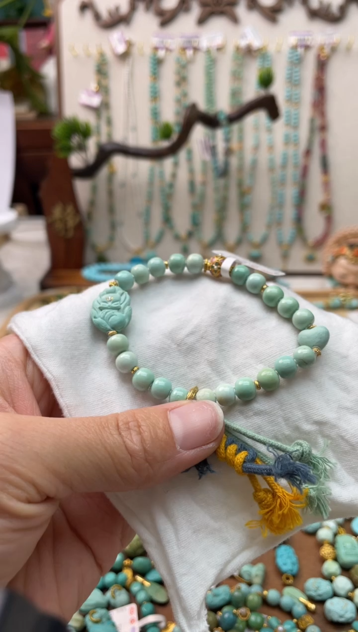 【闪购商品】绿松石手串银S925镶嵌72